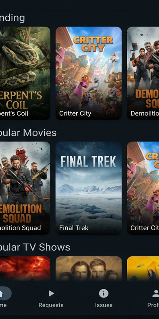 Underseerr App Discover Screen
